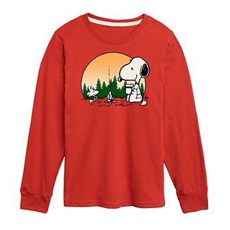 Boys 8-20 Peanuts Campfire Mugs Long Sleeve