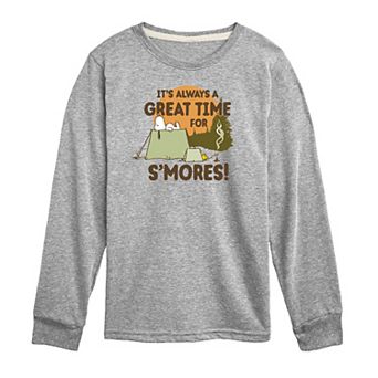 Boys 8-20 Peanuts Smores Long Sleeve