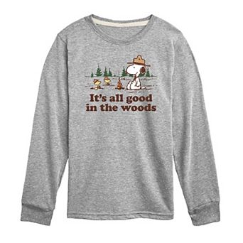 Boys 8-20 Peanuts In The Woods Long Sleeve