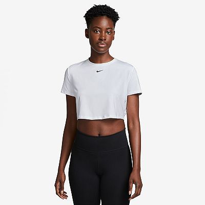 Women s Nike One Dri FIT Crop Short Sleeve Top