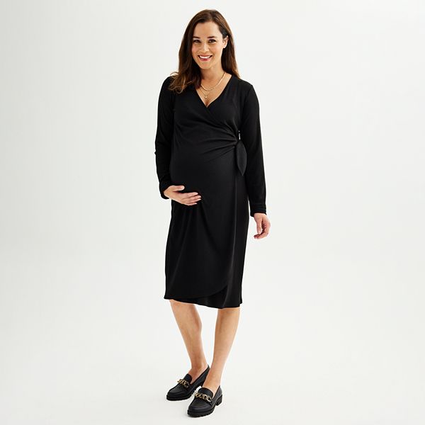 Global Mamas Knit Wrap Dress main image 1