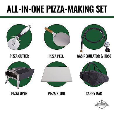 Hike Crew 12" Outdoor Propane Pizza Oven, Portable Pizza Maker for Camping