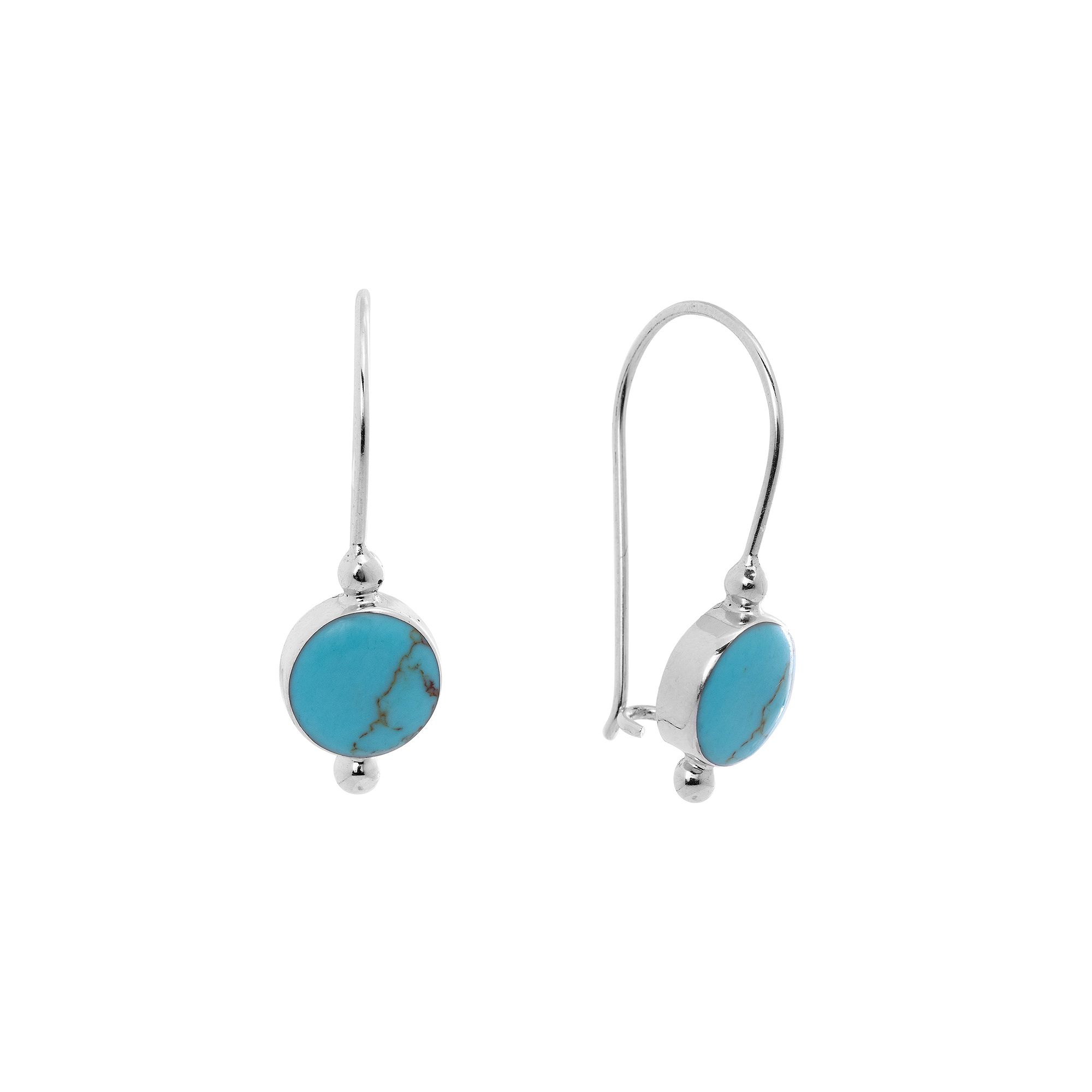 Main and Sterling Sterling Silver Round Fixed Wire Earrings, Womens, Sterl