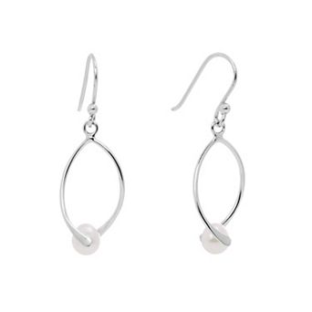 Main and Sterling Sterling Silver Cultured Freshwater Pearl Drop Earrings