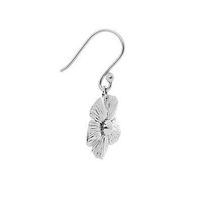 Main and Sterling Sterling Silver Flower Drop Earrings