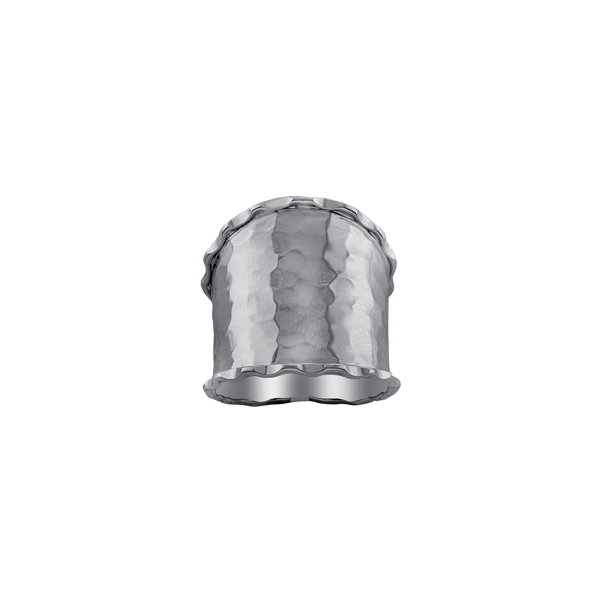 Main and Sterling Sterling Silver Wide Hammered Ring, Womens, Size: 8
