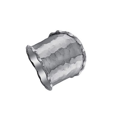 Main and Sterling Sterling Silver Wide Hammered Ring