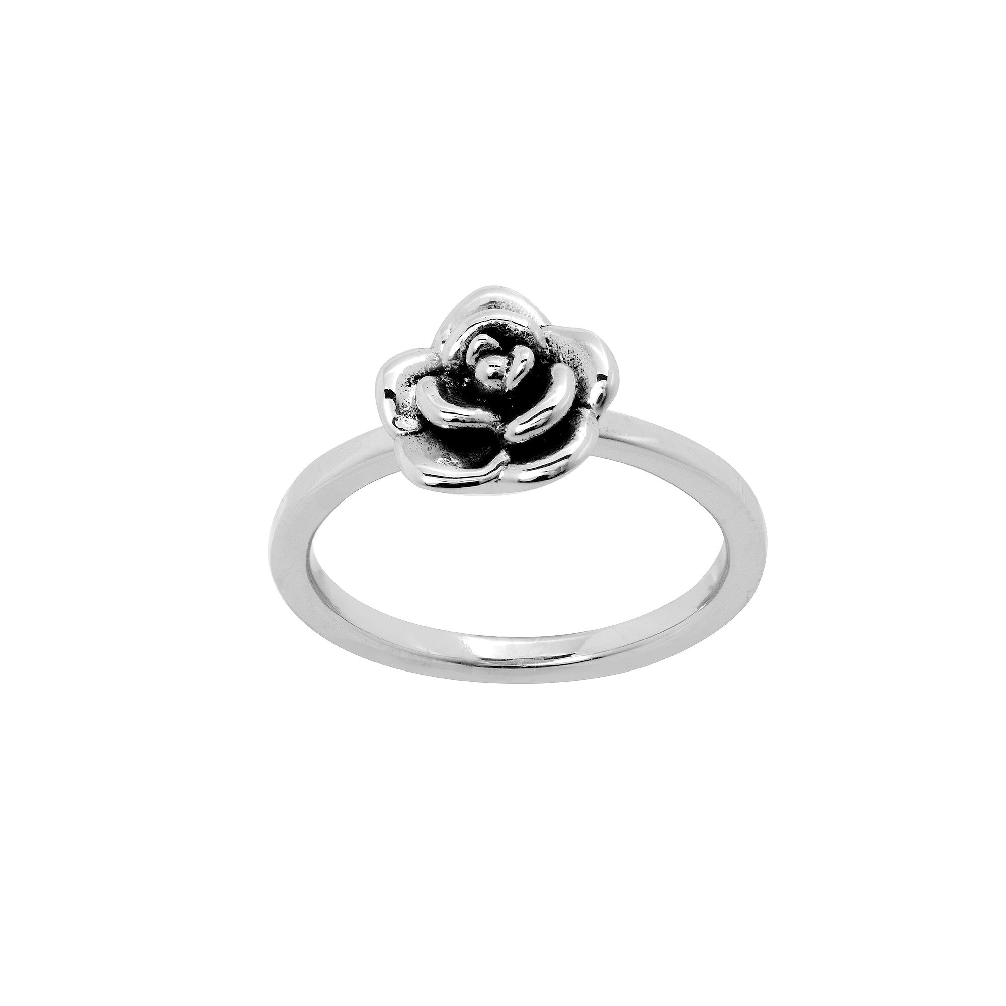 Main and Sterling Sterling Silver 3D Flower Ring, Womens, Size: 8