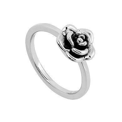 Main and Sterling Sterling Silver 3D Flower Ring
