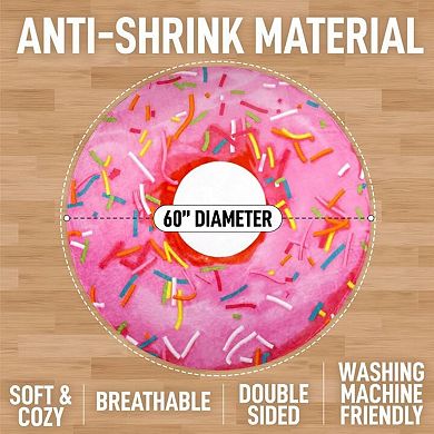 Zulay Giant Donut Blanket for Adult and Kids (60 Inches)