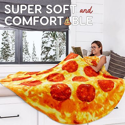 Zulay Novelty Big Pizza Blanket Adult and Kids (60 Inch)