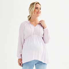 Maternity Long Sleeve Wrap Top - Kmart