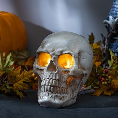 Gerson Spooky Resin Skull Table Decor