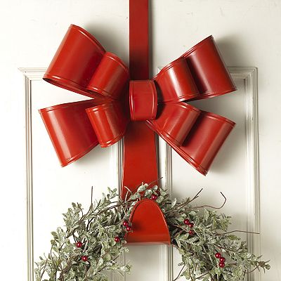 Gerson Red Bow Wreath Hanger Door Hanger