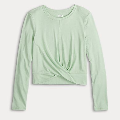 Juniors SO® Twist Front Tee
