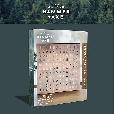 Hammer & Axe Sharper Image LED Light-Up Word Clock