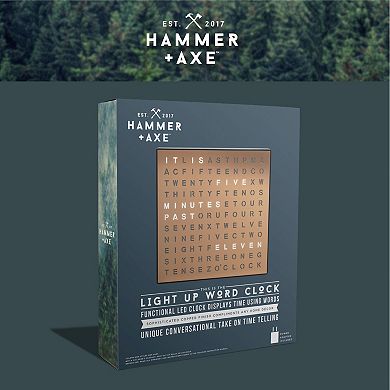 Hammer & Axe Sharper Image LED Light-Up Word Clock