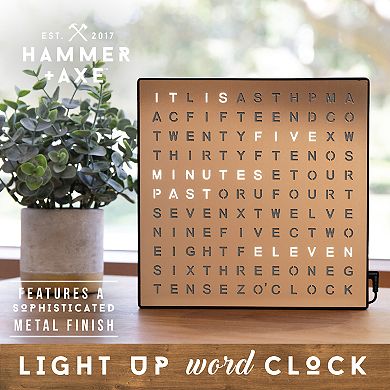 Hammer & Axe Sharper Image LED Light-Up Word Clock