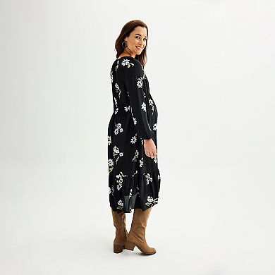 Maternity Sonoma Goods For Life?? Split Neck Midi Dress