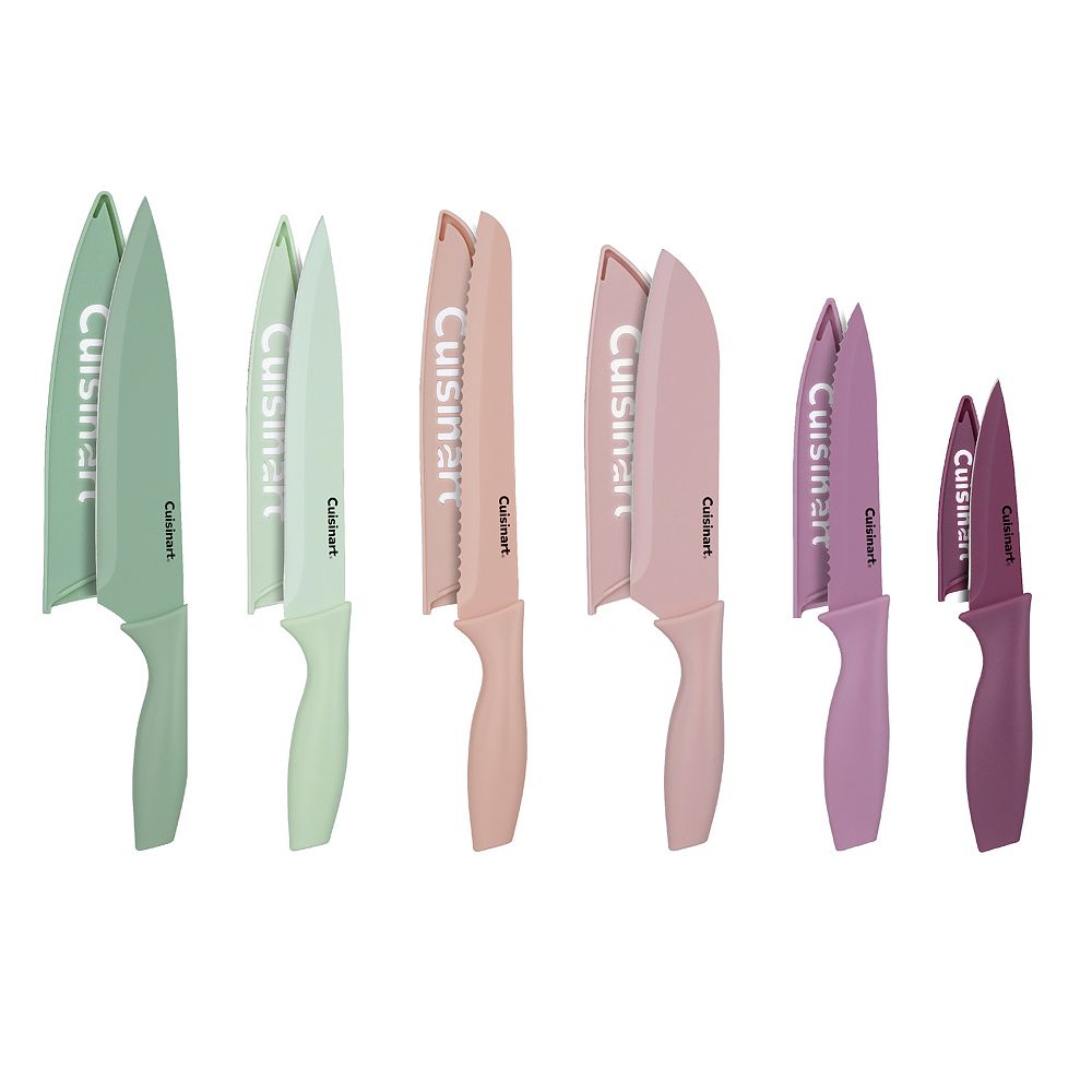 Cuisinart Set 4 Coltelli Colorati Antiaderenti | Lame In Acciaio Inox Con Protezioni | Codice Colore Per Sicurezza Alimentare