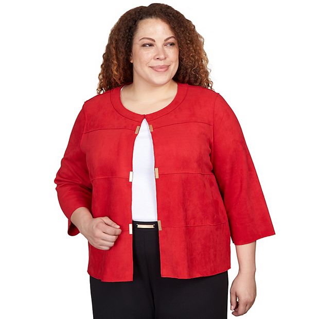 Women's plus outlet size suede coats