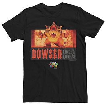 Big & Tall The Super Mario Bros. Movie Bowser King of the Koopas Fire Box Graphic Tee