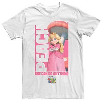 Big & Tall The Super Mario Bros. Movie Peach She Can Do Anything Graphic Tee