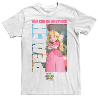 Big & Tall The Super Mario Bros. Movie Peach She Can Do Anything Graphic Tee