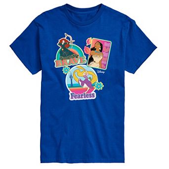 Disney Princess Big & Tall Brave Fierce Fearless Graphic Tee