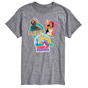 Disney Princess Big & Tall Brave Fierce Fearless Graphic Tee