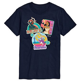 Disney Princess Big & Tall Brave Fierce Fearless Graphic Tee