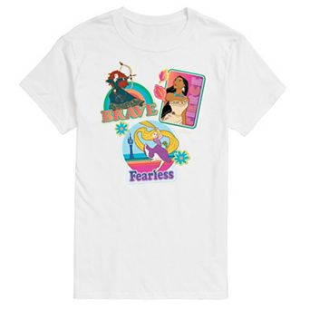 Disney Princess Big & Tall Brave Fierce Fearless Graphic Tee