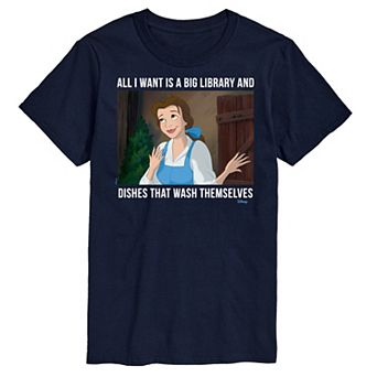 Disney Princess Big & Tall Belle Library Graphic Tee
