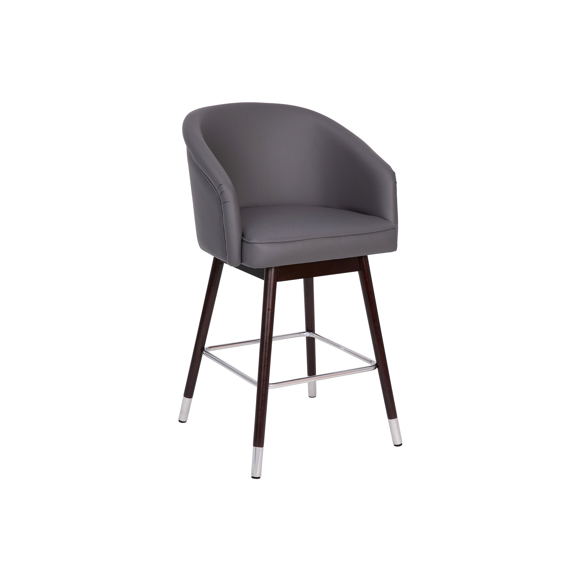 Flash Furniture Margo Commercial-Grade Mid-Back Modern Counter Stool, Gray 