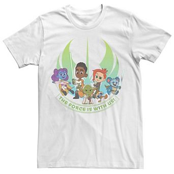 Big & Tall Star Wars: Young Jedi Adventures The Force is With Us Characters Graphic Tee