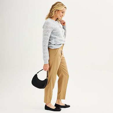 Women's Croft & Barrow® Pleated Tapered Pants With Comfort Waist