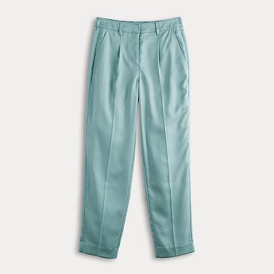 Women's Croft & Barrow® Pleated Tapered Pants With Comfort Waist