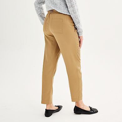 Women's Croft & Barrow® Pleated Tapered Pants With Comfort Waist