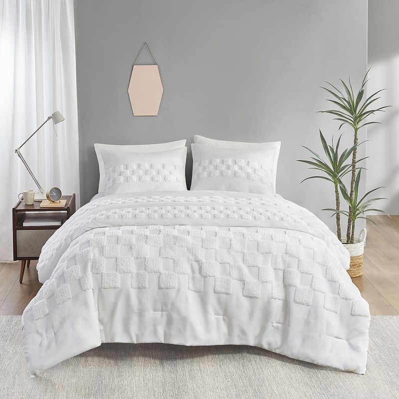 Urban Habitat 3pc King/California King Atlas Comforter Bedding Set White