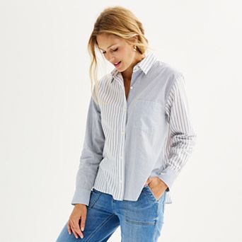 Petite Sonoma Goods For Life® Oversized Boyfriend Shirt