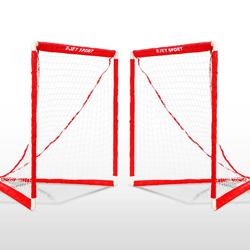 UPC 850424006191 product image for E-Jet Lacrosse Goal 2-piece Set, Red | upcitemdb.com