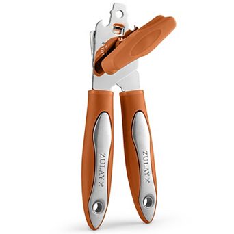 Zulay Kitchen Can Opener Handheld - Durable Manual Can Opener Smooth Edge Cut Stainless Steel Blades