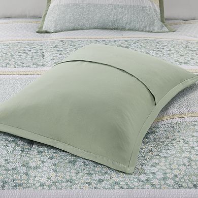 Madison Park Evian 5-Piece Seersucker Comforter Set with Throw Pillows