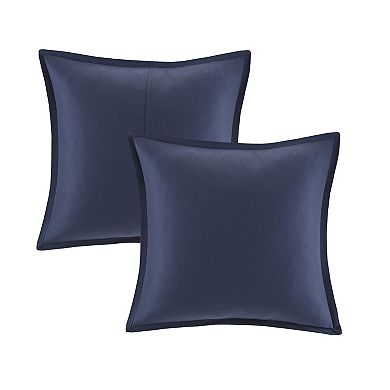 Madison Park Marlon 7-Piece Flocked Comforter Set with Euro Shams and Throw Pillows