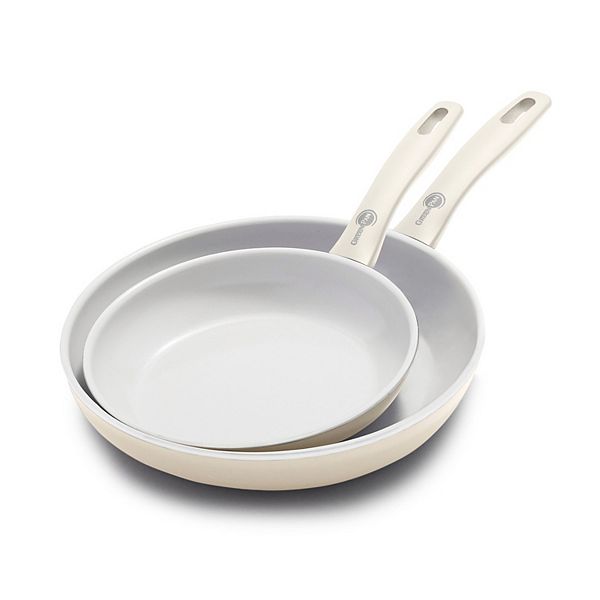 GreenPan Dover 8-in. and 10-in. Healthy Ceramic Nonstick Frypan Set - Cream