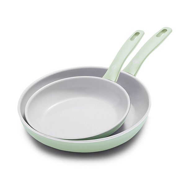 GreenPan Dover 8-in. and 10-in. Healthy Ceramic Nonstick Frypan Set - Light Green