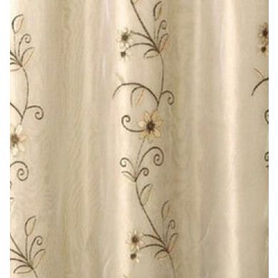 GoodGram 3 Piece Daphne Embroidered Complete Kitchen Curtain Tier And Valance Set