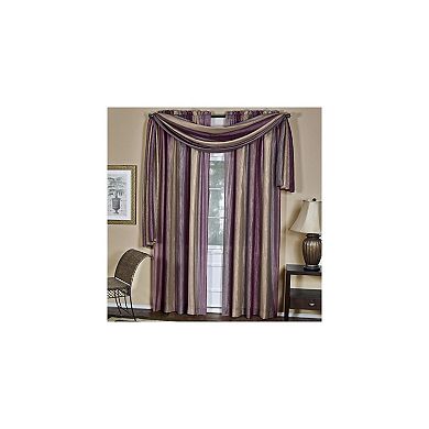 Kate Aurora Royal Ombre Crushed Semi Sheer Single Window Scarf Treatment