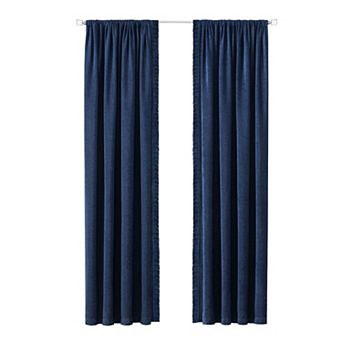 Kate Aurora Lux Living 2 Pack Chenille Rod Pocket Window Curtain Panels