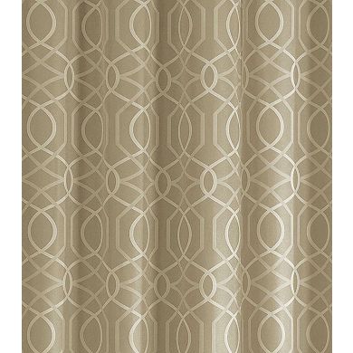 Kate Aurora Modern Living 2 Pack Aries Geometric Light Reducing Grommet Curtains